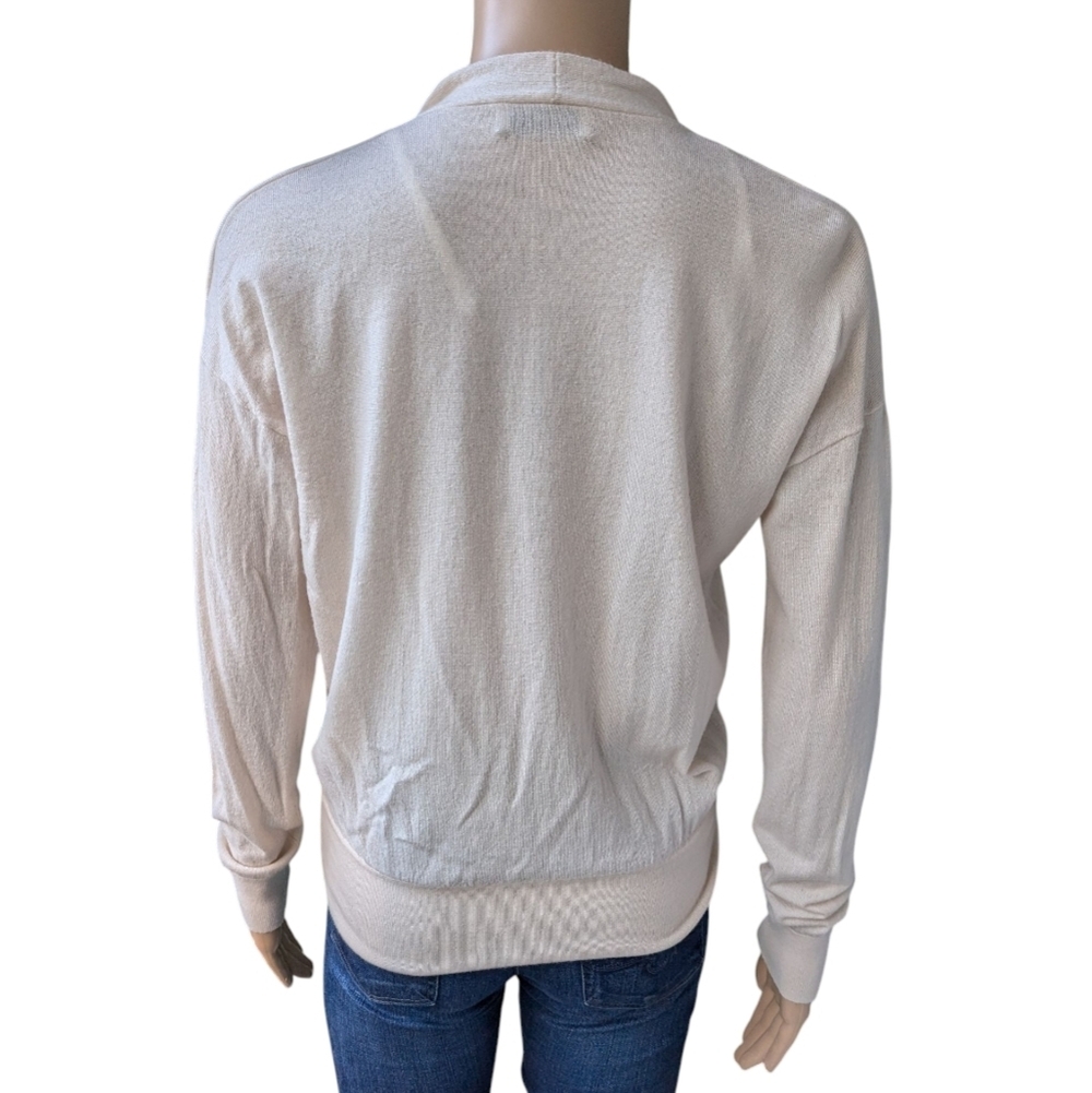 Babaton Jotham Wrap Front Sweater - Merino Wool Lightweight Minimalist - Size S - Picture 4 of 8